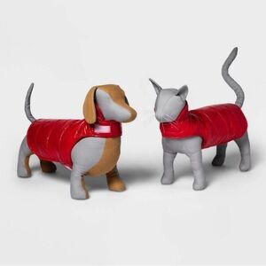 Red Quilted Cat Jacket